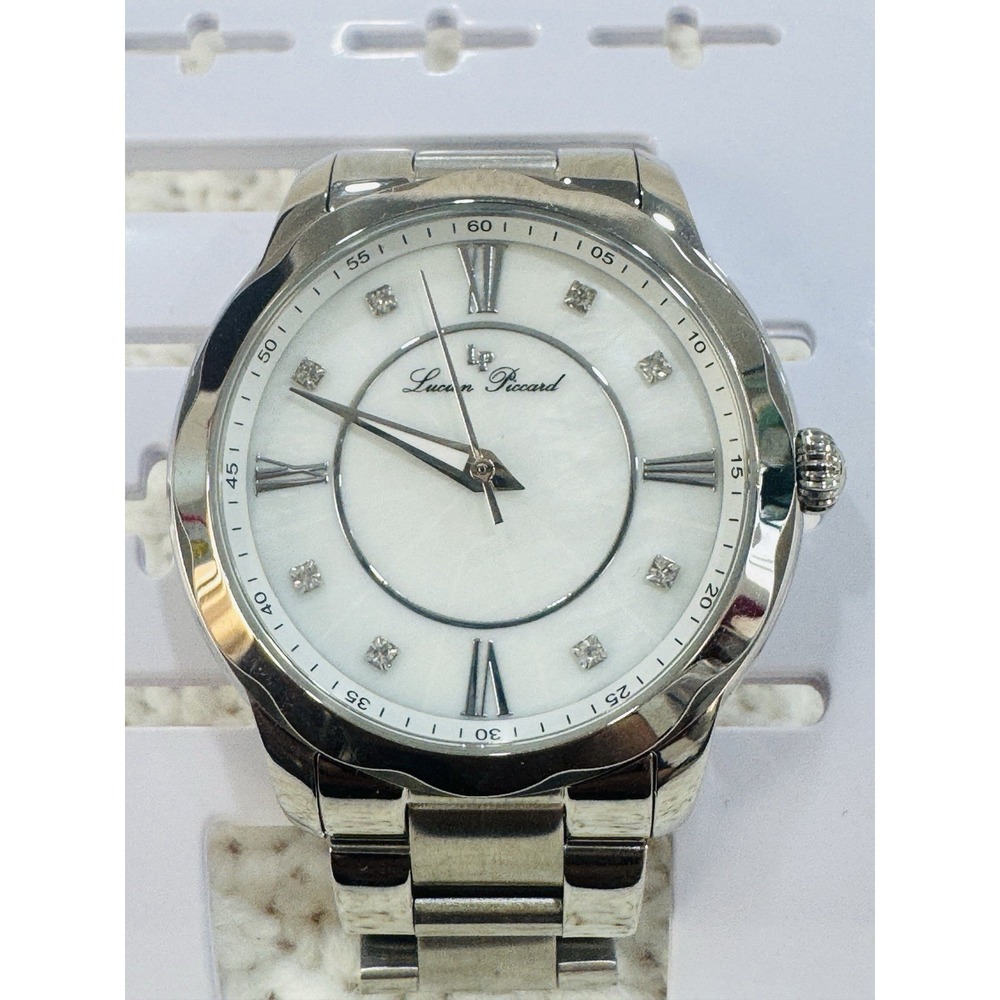 Lucien Piccard 40000 Mother of Pearl Crystal Watch Untested